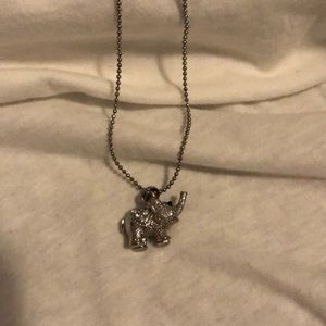 ELEPHANT NECKLACE- sterling silver elephant pendant necklace